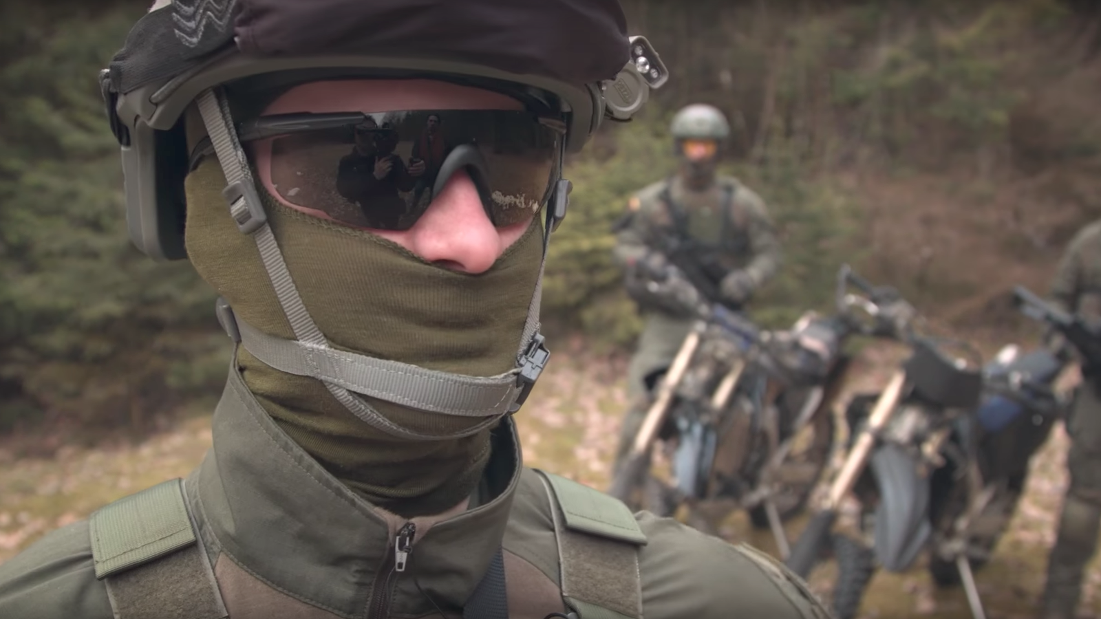 Lithuanian Special Ops Forces train on dirt bikes